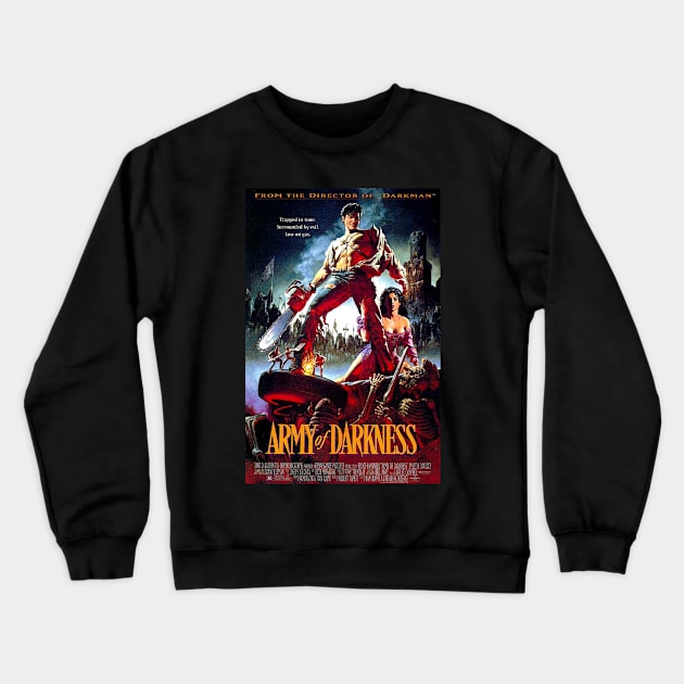 Classic Horror Movie Poster - Army of Darkness Crewneck Sweatshirt by Starbase79